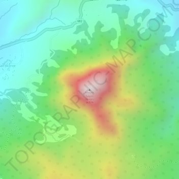 Carte topographique Mount Sayao (Giron), altitude, relief