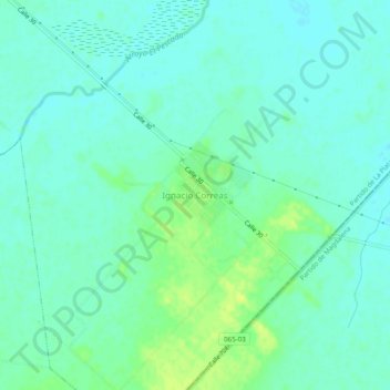 Carte topographique Ignacio Correas, altitude, relief