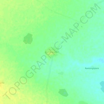 Carte topographique Bichhauchh, altitude, relief