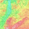 Carte topographique Zabergäu, altitude, relief