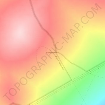 Carte topographique Rainbow Wells, altitude, relief