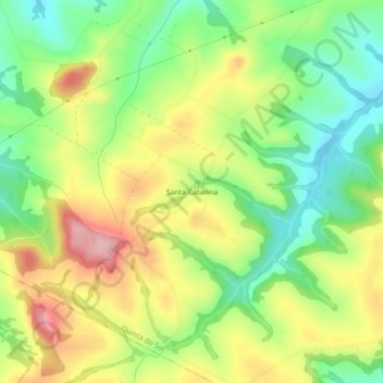 Carte topographique Santa Catarina, altitude, relief