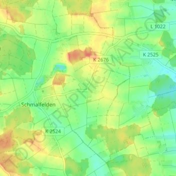Carte topographique Großbärenweiler, altitude, relief