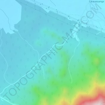 Carte topographique Piroás, altitude, relief