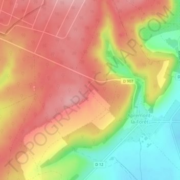 Carte topographique Le Jura, altitude, relief