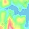 Carte topographique Mid Yell, altitude, relief