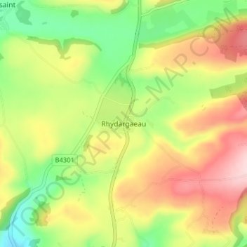 Carte topographique Rhydargaeau, altitude, relief