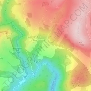 Carte topographique Southbrook, altitude, relief