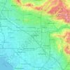 Carte topographique Anaheim, altitude, relief