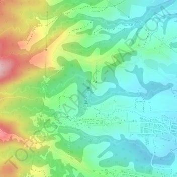 Carte topographique Cascade Grand Boucan, altitude, relief