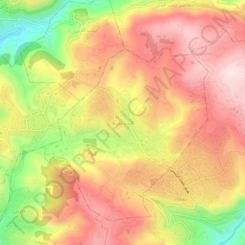 Carte topographique Samqaniyeh, altitude, relief