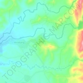 Carte topographique Pasa, altitude, relief