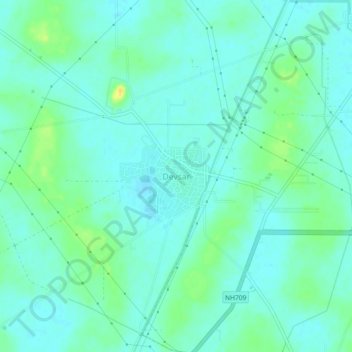 Carte topographique Devsar, altitude, relief