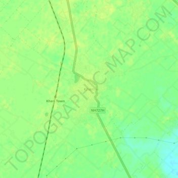 Carte topographique Kheri, altitude, relief