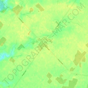 Carte topographique Fingal, altitude, relief