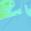 Carte topographique Southsea nudist beach, altitude, relief