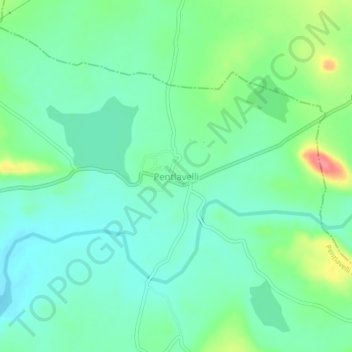 Carte topographique Pentlavelli, altitude, relief