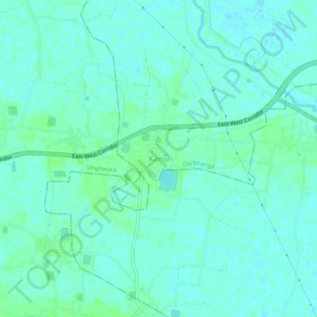 Carte topographique Kansi, altitude, relief