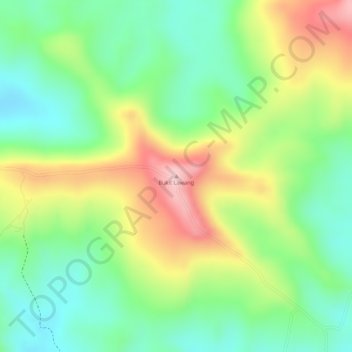 Carte topographique Bukit Lawang, altitude, relief