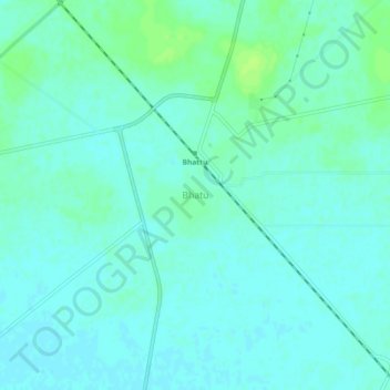 Carte topographique Bhatu, altitude, relief