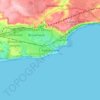 Carte topographique Folkestone, altitude, relief