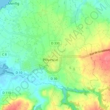 Carte topographique Résidence Marne, altitude, relief