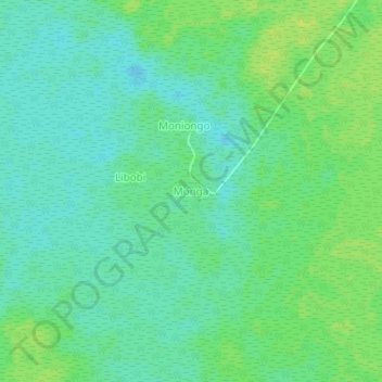 Carte topographique Monga, altitude, relief