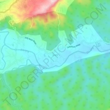 Carte topographique Datt, altitude, relief