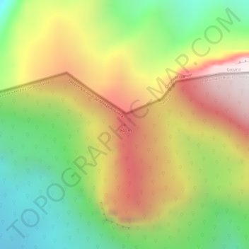 Carte topographique Mount Appakaima, altitude, relief