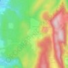Carte topographique Les Allymes, altitude, relief