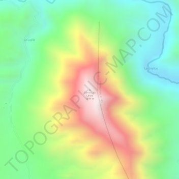 Carte topographique Cerro Los Lirios, altitude, relief