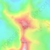 Carte topographique 鹊巴北峰, altitude, relief