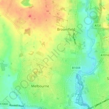 Carte topographique Scot's Green, altitude, relief
