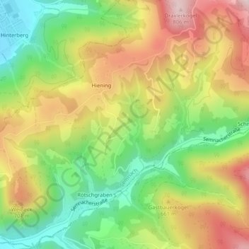 Carte topographique Thoneben, altitude, relief