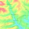 Carte topographique White Lackington, altitude, relief