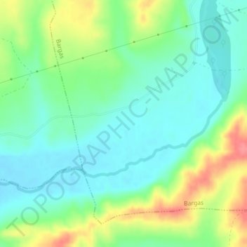 Carte topographique Villa Cisneros, altitude, relief