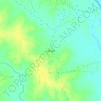 Carte topographique Devala, altitude, relief