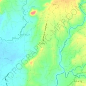 Carte topographique Reparo, altitude, relief