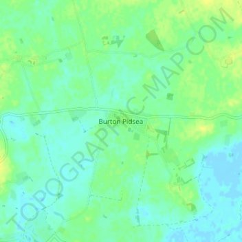 Carte topographique Burton Pidsea, altitude, relief