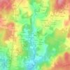 Carte topographique Pereira, altitude, relief