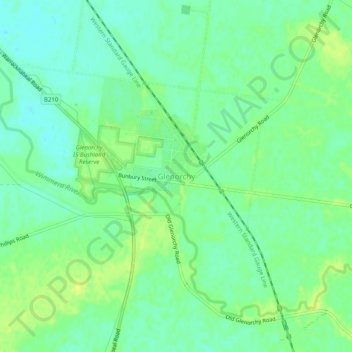 Carte topographique Glenorchy, altitude, relief