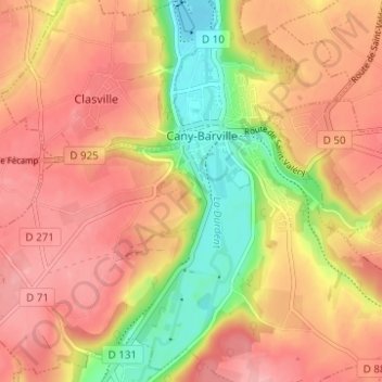 Carte topographique Les Criquets, altitude, relief