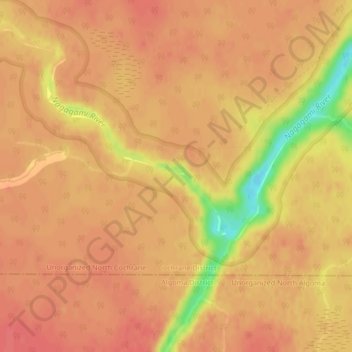 Carte topographique The Canyon, altitude, relief