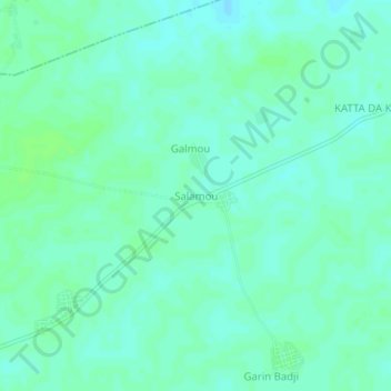 Carte topographique Salamou, altitude, relief