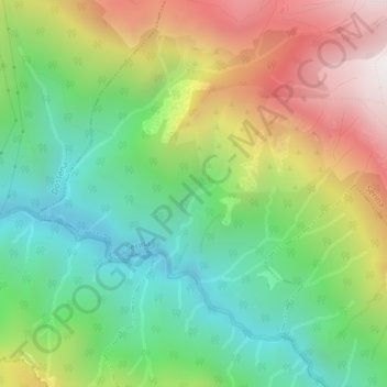 Carte topographique Costa di Carpen, altitude, relief