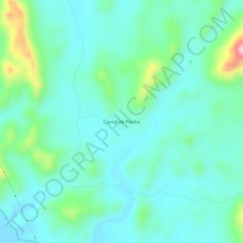 Carte topographique Corral de Piedra, altitude, relief