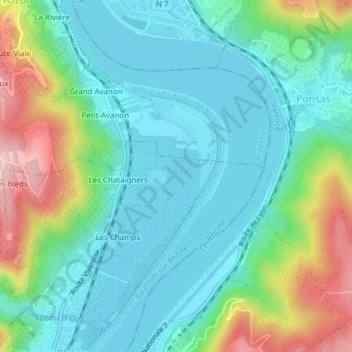 Carte topographique Les Cauts, altitude, relief