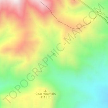 Carte topographique Cottonwoods Spring, altitude, relief