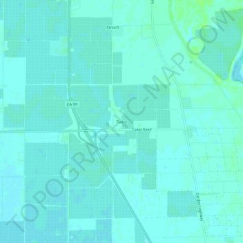 Carte topographique Tudor, altitude, relief