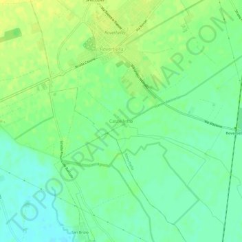 Carte topographique Castelletto, altitude, relief